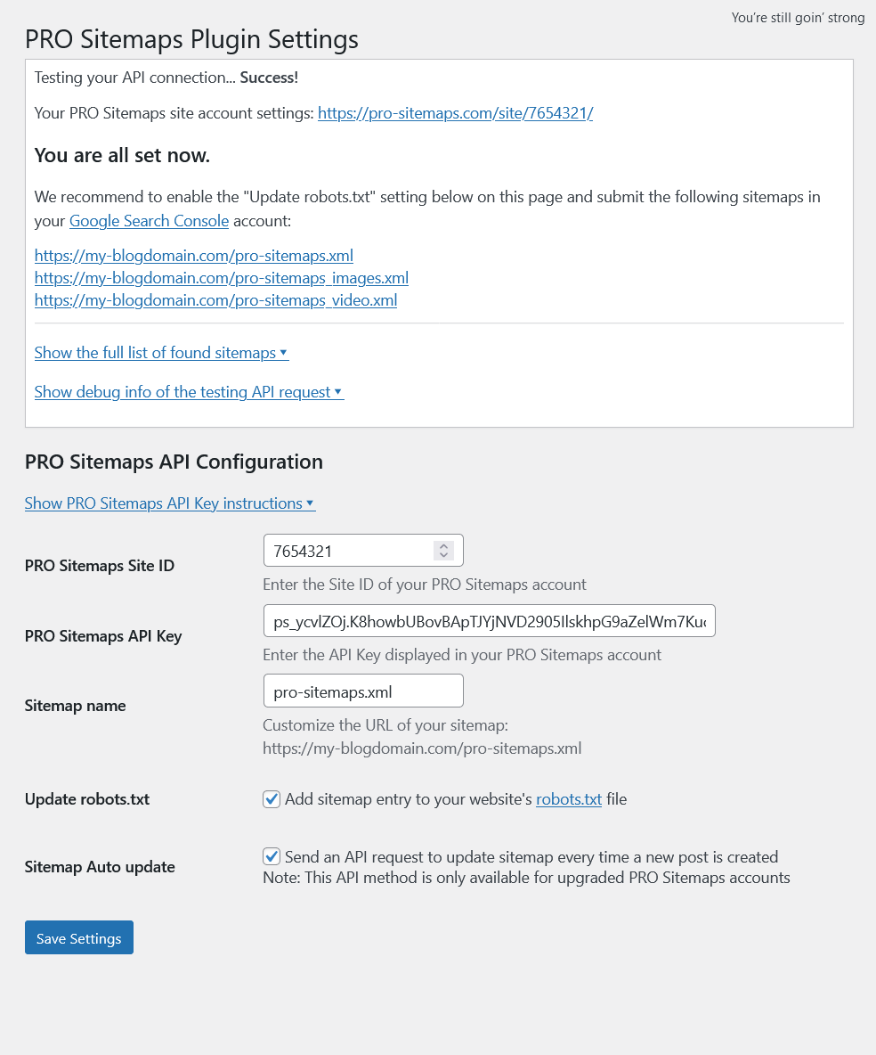Sitemap on your domain